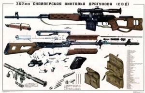 Color POSTER 36x24" Soviet Russian HD18 FEG PSO Sniper Scope SVD Dragunov Rifle - Picture 1 of 2