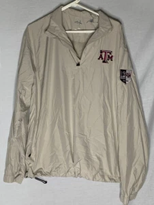 Callaway Golf X Series Texas A&M Beige 1/4 Zip Pullover Lined Jacket XL Aggies - Picture 1 of 7