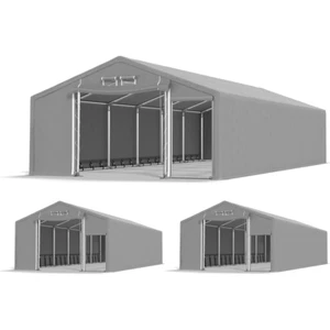LAGERZELT 4x8-8x12 PVC Zelt Zelthalle Weidezelt Zeltgarage Ganzjährig NEU SFR W - Bild 1 von 42