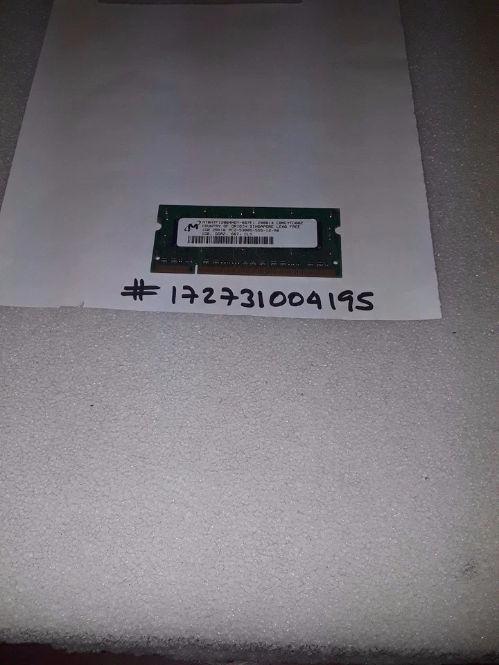  1GB SoDimm PC2-5300 5300 DDR2 DDR-2 667mhz 667 Laptop 200-pin Memory RAM  2rx16 - Image 1 of 1