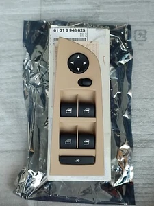 *BMW E90-E91 window lifter switch, driver's side BEIGE !NEW! GENUINE 61316948625 - Picture 1 of 2
