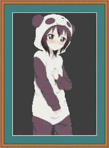 Anime Panda Girl Cute Cross Stitch Kit - Picture 1 of 2