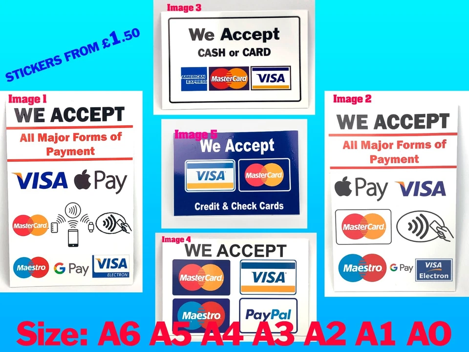 BUDGET SIGNS LTD ALL KINDS OF SIGNS, STICKERS & PRINTWORK. Notice All Credit & Debit Cards Accepted Visa MasterCard Card Payments Accepted