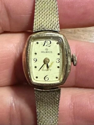 Reloj Helbros Estate Vintage Mujer Tono Dorado - Necesita Batería Foto 1 de 4