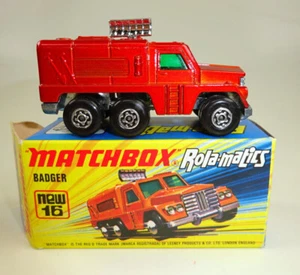 Matchbox Superfast Nr. 16B Badger metallic kupfer Antenne chrom frühe "J" Box - Picture 1 of 7