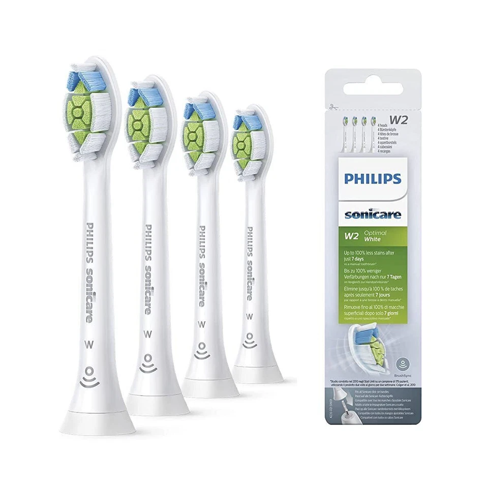 Philips - Sonicare Testine di racambio per spazzolini W2 x4 White - Immagine 1 di 1