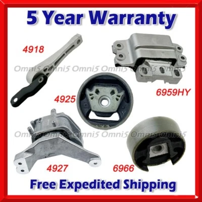 N797 Compatível com 2012-2014 Volkswagen Passat 2.5L Motor e Conjunto de Montagem de Transmissão 5 peças - Imagem 1 de 4