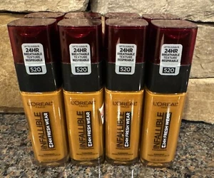 Base 8 L'Oreal Infalible 24Hr Fresh Wear 520 Sienna Exp. 3/2023 Nuevo - Imagen 1 de 6