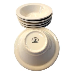 Vintage Ivory 1950s Homer Laughlin 6.5 inches Lead Free PPC Set Of 6 Bowls - Picture 1 of 5