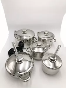 Batteria Di Pentole 12 Pezzi Bavaria Acciaio Inox Induzione Con Coperchi - Foto 1 di 12