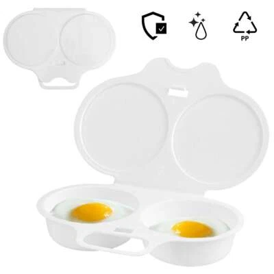 Microwave Egg Poacher Poached Egg Cooker Egg Maker Poached Egg Steamer Kitchen - Image 1 of 4