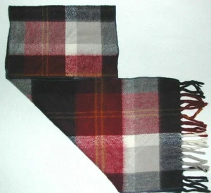 Awesome Plaid WINTER SCARF Black/Red/Gray Unisex 22" x 14" EUC - Picture 1 of 1