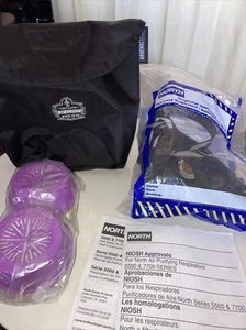 Honeywell North 5500 Series Half Face Respirator W 75SCP100 Cartridge & Bag - Picture 1 of 6