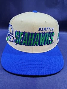 Vintage Seattle Seahawks Sports Specialties Mütze White Shadow Logo Snapback Cap - Bild 1 von 11