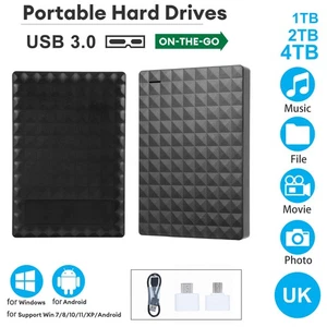 1 TB / 2 TB / 4 TB Przenośny zewnętrzny dysk twardy USB 3.0 Fast Plug & Play dla PC - Zdjęcie 1 z 16