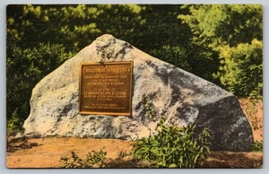 Vintage Cathedral of the Pines Boulder Postcard Rindge NH Tichnor - Picture 1 of 2