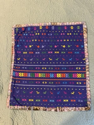 Funda de Almohada Guatemala Tribal Flores Rojo Retazos Nuevo Algodón Huipil Negro #28 Foto 1 de 4