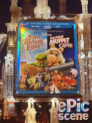 The Muppets Pirates & Pigs Blu-Ray 2 Movie Island + Caper New W Slipcover Disney - Image 1 of 3