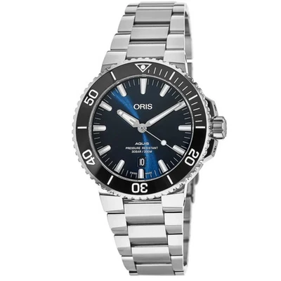 Nuevo Reloj Hombre Oris Aquis Fecha Automático Azul 01 733 7730 4135-07 8 24 05PEB Foto 1 de 3