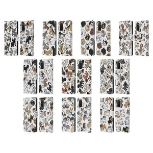 HEAD CASE DESIGNS DOG BREED PATTERNS LEATHER BOOK CASE FOR SAMSUNG PHONES 2 - Picture 1 of 16