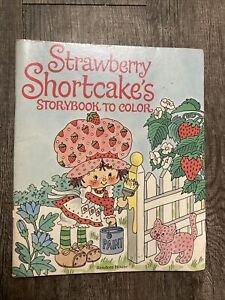 Vintage 1980 Strawberry Shortcake Storybook to Color Coloring Book