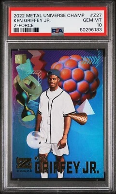 2022 METAL UNIVERSE CHAMP KEN GRIFFEY JR. Z-FORCE INSERT HOLO FOIL #Z27 - PSA 10 - Image 1 of 4