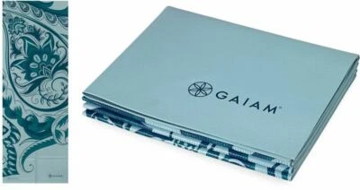 Gaiam Foldable Yoga Mat Super Compact Ultra Lightweight Icy Paisley BRAND NEW - Image 1 of 2