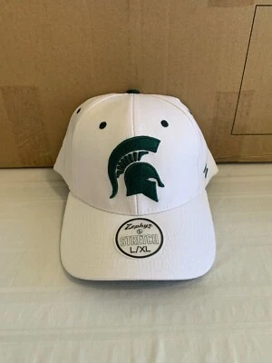 Michigan State Spartans NCAA Zephyr White One Size Stretch Fit Hat Cap - Image 1 of 4