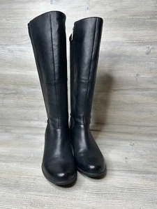 NWOT Dansko Celestine Burnished Black Leather Tall Boots Women's Size 39 - Picture 1 of 6