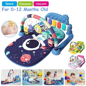 2 In 1 Baby Gym Play Mat Musical Activity Center Kids Indoor Play Mat Pad Toys - Picture 1 of 24
