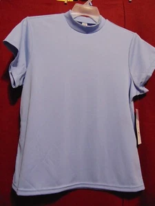 Women's JUST BE... Plus Size 2X Ribbed Mock Neck Short Sleeve Lilac Top NWT - Picture 1 of 5