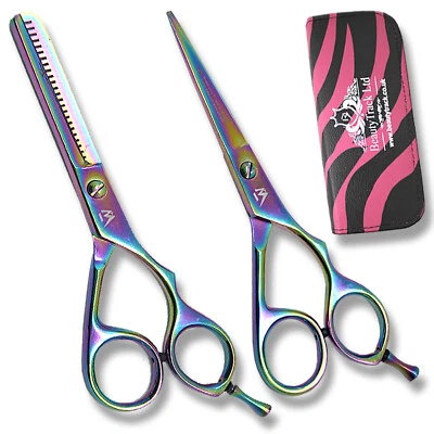 BEAUTYTRACK Herramienta de corte de pelo profesional tijeras de peluquería juego de tijeras adelgazantes de peluquero