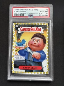 2022 Topps GPK 2022 Was The Worst Eaton Elon Graded PSA 10 Elon Musk #1 Unhappy - Picture 1 of 1