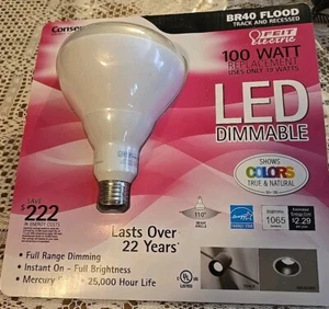 Feit Electric Conserv-Energy Dimmable BR40 LED 19 Watt 1065L Flood Light Bulb - Picture 1 of 9