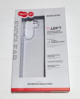 NEW Original Tech21 EVO CLEAR Case for Samsung Galaxy S25+ Plus in Retail Pkg - Image 1 of 4