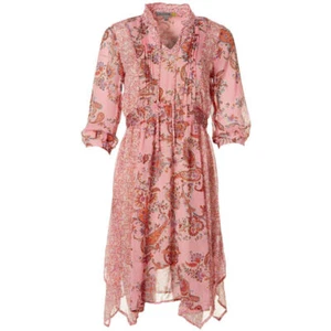 NWT Figueroa & Flower Midi Dress Size M With Slip V-Neck 3/4 Sleeves Cottagecore - Picture 1 of 11