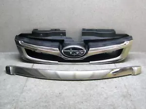 2008 2012 JDM SUBARU EXIGA YA4 YA5 SILVER CHROME FRONT RADIATOR GRILL GRILLE OEM - Picture 1 of 13