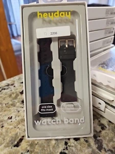Heyday Silicone Watch Band For Fitbit Versa BLACK NEW IN BOX SEALED! - Picture 1 of 13