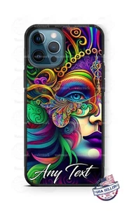 Psychedelic Mardi Gras half face Custom Phone Case for iPhone Samsung Google - Picture 1 of 11