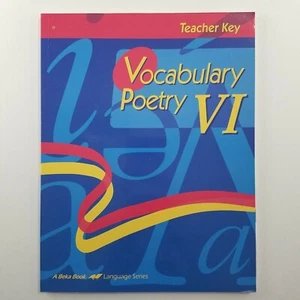 Vocabulary Poetry VI A Beka Book 1996 Paperback 3rd Ed. 12th Grade Teacher's Key - Bild 1 von 13