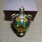 Old Peking Snuff Bottle decorations Inlaid gem Ornaments gifts box Barons Pets