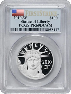 2010-W Proof Platinum Eagle 1 oz $100 PCGS PR69DCAM - First Strike - Bild 1 von 2
