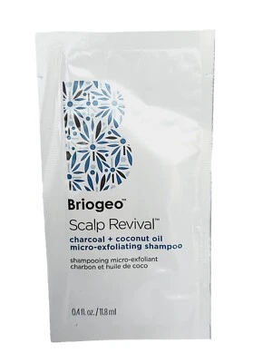 Briogeo Scalp Revival SHAMPOO Charcoal Micro-Exfoliating Coconut Oil Sample New - Image 1 of 4
