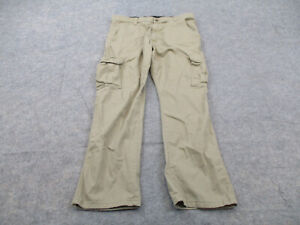 Wrangler Pants Mens 36 Brown Cargo Workwear Straight Leg Work 36x32
