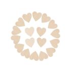 25 Rustic Wooden Heart Slices for DIY Crafts and Decor