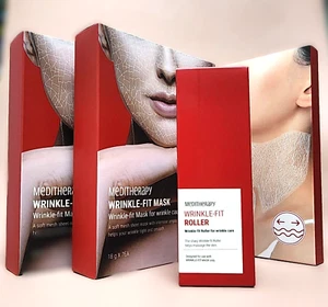 Meditherapy Anti-Aging WRINKLE-FIT MASKS Set - Face*2Box, Neck*1Box, Roller*1pc - Picture 1 of 11