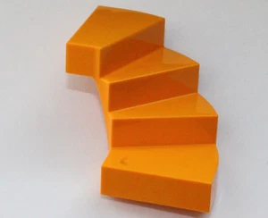 Lego Bright Light Orange Stairs 6x6x4 Curved NEW!!! - Picture 1 of 1