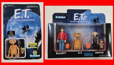 Super 7 Exclusive E.T. ET Glow In Dark & 3-Pack Set ReAction Figures NEW - Image 1 of 4