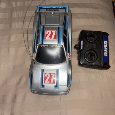 RADIO SHACK FERRARI TESTAROSSA 27 Car, Controller, Vintage RC Car Toy - Image 1 of 3