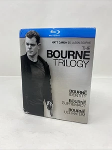 The Bourne Trilogy 3 Blu Ray Boxed Set Identity Supremacy Ultimatum Matt Damon - Foto 1 di 7
